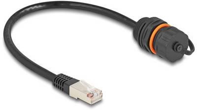 Delock 88146 RJ45 Netzwerkkabel, Patchkabel CAT 6a S/UTP 0.25 m Schwarz 1 St.