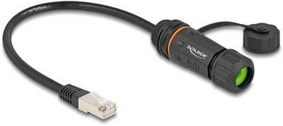 Delock 88147 RJ45 Netzwerkkabel, Patchkabel CAT 6a S/UTP 0.25 m Schwarz 1 St.