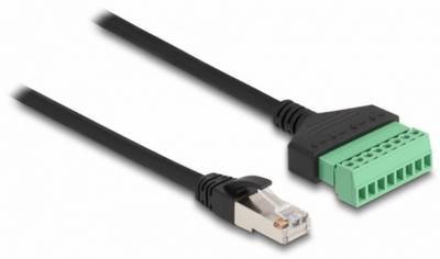 Delock 65977 RJ45 Netzwerkkabel, Patchkabel CAT 6 U/UTP 1.00 m Schwarz, Grün 1 St.