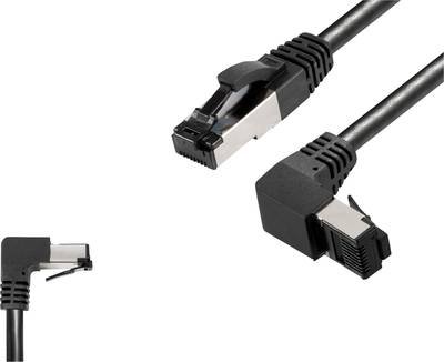 BKL Electronic 144017 RJ45 Netzwerkkabel, Patchkabel CAT 8.1 S/FTP 1 m Schwarz Halogenfrei 1 St.