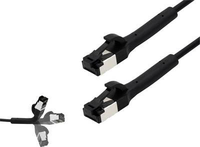 BKL Electronic 144014 RJ45 Netzwerkkabel, Patchkabel CAT 8.1 U/FTP 3 m Schwarz 1 St.