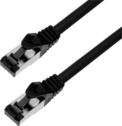 BKL Electronic 144008 RJ45 Netzwerkkabel, Patchkabel CAT 8.1 S/FTP 20 m Schwarz Halogenfrei 1 St.