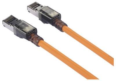 Renkforce RJ45 Netzwerkkabel, Patchkabel CAT 6a S/FTP 0.50 m Orange Port-Finder-Funktion, Halogenfrei, Flammwidrig 1 St.