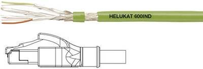 Helukabel 806621-1 RJ45 Netzwerkkabel, Patchkabel CAT 6a S/FTP 3.00 m Grün PUR-Mantel, Geflechtschirm, Folienschirm, fle