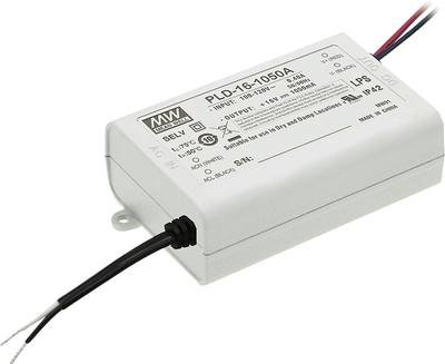 MEAN WELL PLD-16-350B LED-Treiber Konstantstrom 16 W 0.35 A 24 - 48 V/DC nicht dimmbar 1 St.
