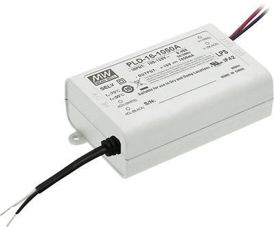 MEAN WELL PLD-16-1050B LED-Treiber Konstantstrom 16 W 1.05 A 12 - 16 V/DC nicht dimmbar 1 St.
