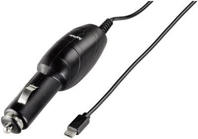 hama 00093779 Auto-Ladegerät mit Micro-USB-Anschluss, 12 W, 1,0 m, Schwarz