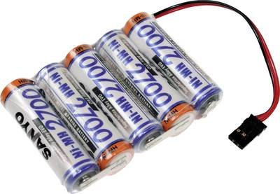 Panasonic Reihe 1x5 Graupner Akkupack 5x Mignon (AA) Kabel, Stecker NiMH 6 V 2700 mAh