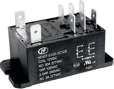 Hongfa HF92F-012D-2C21S Steckrelais 12 V/DC 30 A 2 Wechsler 1 St.
