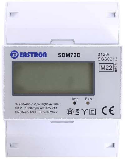 Counttec SDM72D Drehstromzähler digital 80 A MID-konform: Ja 1 St.