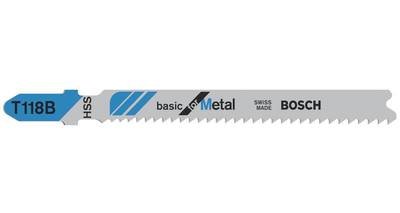 Bosch Accessories 2608631014 Stichsägeblatt T 118 B Basic for Metal, 5er-Pack 5 St.