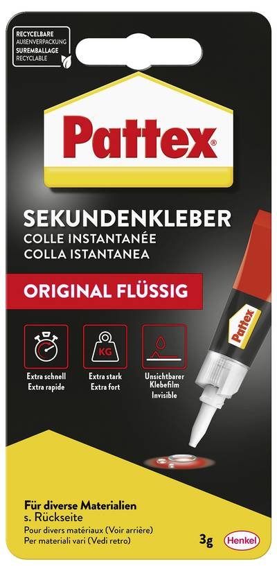 Pattex Classic flüssig Sekundenkleber PSK1C 3 g
