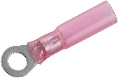 DSG Canusa 7932120302 Ringkabelschuh mit Schrumpfschlauch Querschnitt (max.)=1.50 mm² Loch-Ø=6 mm Teilisoliert Rot 1 St.
