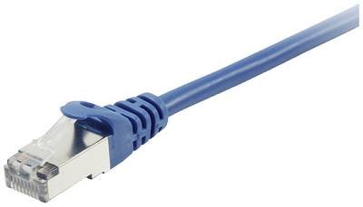 Equip 605533 RJ45 Netzwerkkabel, Patchkabel CAT 6 S/FTP 0.25 m Blau vergoldete Steckkontakte 1 St.