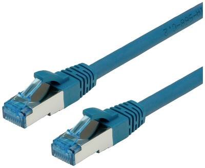 VALUE Patchkabel Cat.6A (Class EA) S/FTP (PiMF), LSOH, blau, 0,5 m