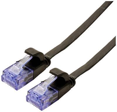VALUE Patchkabel Cat.6A (Class EA) UTP, extra-flach, schwarz, 1,5 m