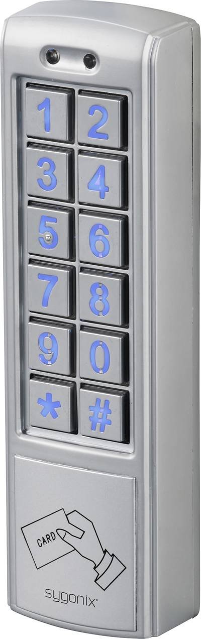 Sygonix SY-6421352 Code-Tastatur mit RFID Oberflächenmontage 12 V DC/AC, 24 V DC/AC IP66 mit beleuchteter Tastatur