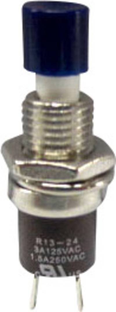 TRU COMPONENTS TC-R13-24B1-05 BL Drucktaster 250 V/AC 1.5 A 1 x Ein/(Aus) tastend Blau 1 St.