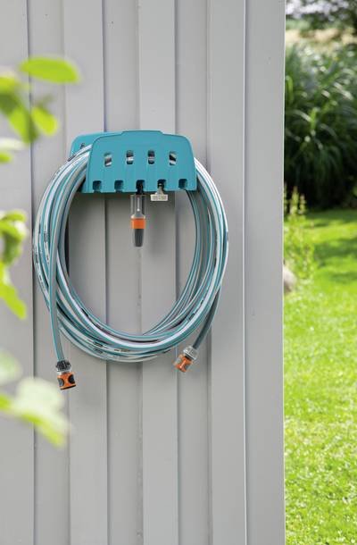 GARDENA 18005-20 mit Schlauch Wandschlauchhalter 13 mm 20 m 1/2 Zoll 1 St. Schwarz, Türkis