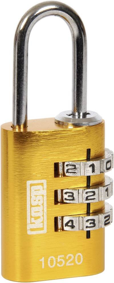 Kasp K10520YELD Vorhängeschloss 20 mm Gelb Zahlenschloss