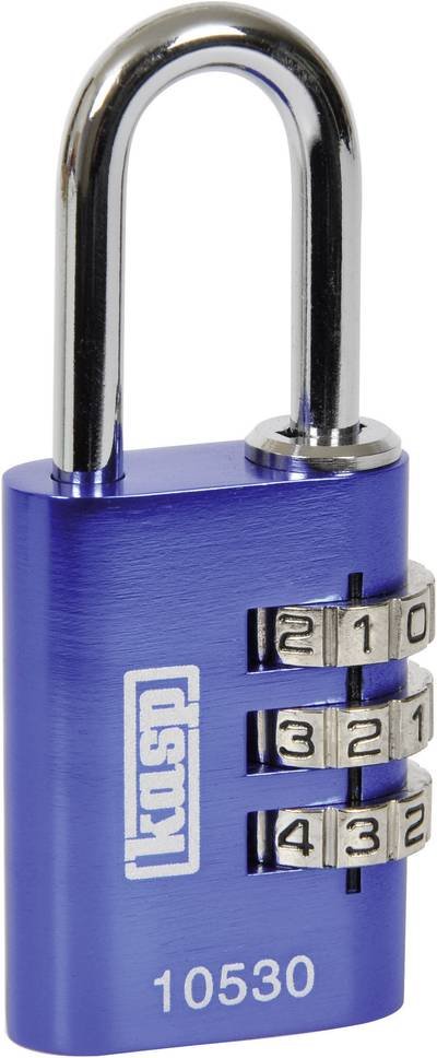 Kasp K10530BLUD Vorhängeschloss 30 mm Blau Zahlenschloss