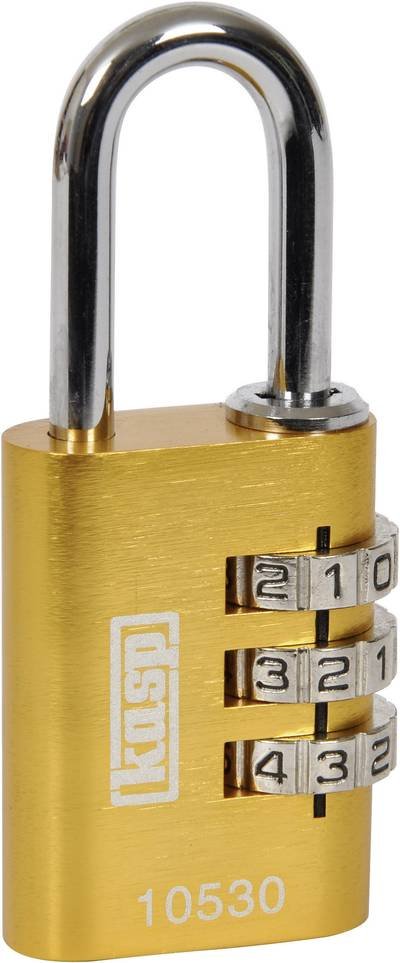 Kasp K10530YELD Vorhängeschloss 30 mm Gelb Zahlenschloss