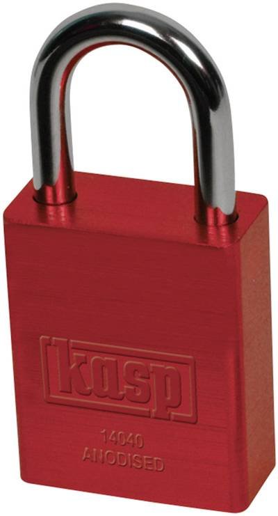 Kasp K14040REDD Vorhängeschloss 38 mm verschieden schließend Rot