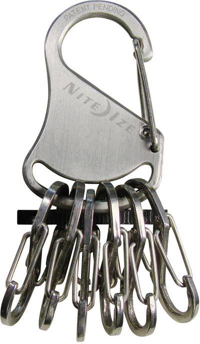 NITE Ize Schlüssel-Karabiner NI-KRS-03-11 KeyRack 6 S-Biner Silber 1 St.