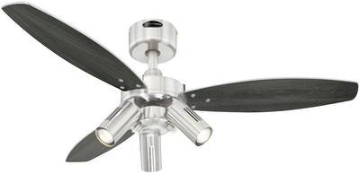 Westinghouse Jet Plus Deckenventilator 40 W (Ø x H) 105 cm x 370 mm Nickel (gebürstet) mit Fernbedienung, mit Beleuchtun