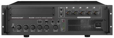 Monacor PA-5240 ELA-Verstärker 240 W 5-Zonen