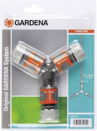GARDENA 18287-20 Gardena Abzweig-Satz 13 mm (1/2), Grau, Orange Kunststoff Abzweigsatz 13 mm (1/2") Ø, Steckkupplung