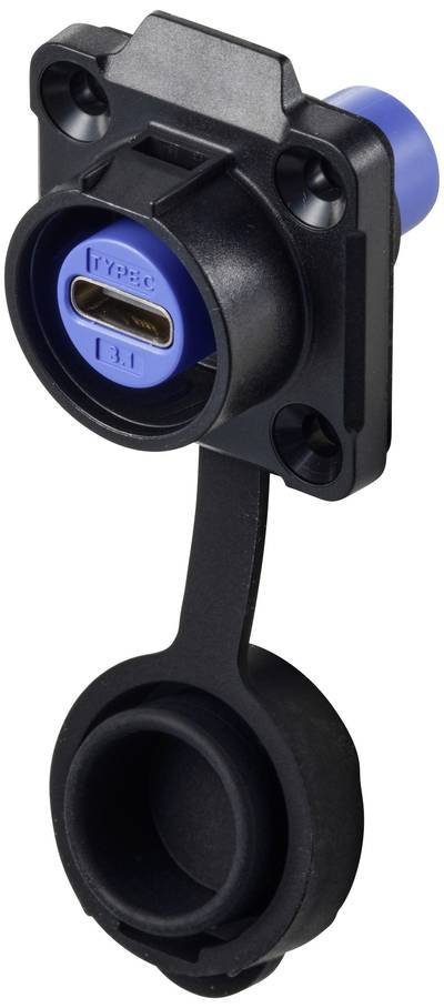 USB Typ C® Einbaubuchse, 4-Loch-Flansch TC-12770468 TRU COMPONENTS Inhalt: 1 St.