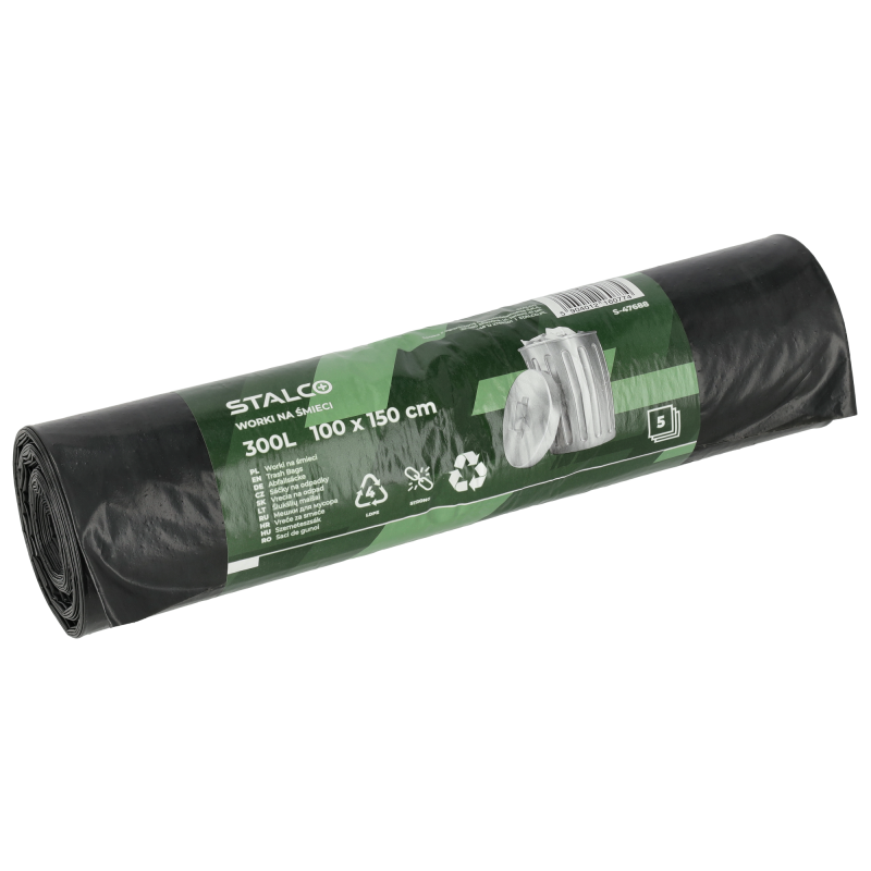 Heavy Duty Bin Bags 300l LDPE 5pcs STALCO S-47688 - My Home Tools - Polish Building Wholesale in Kirkcaldy
