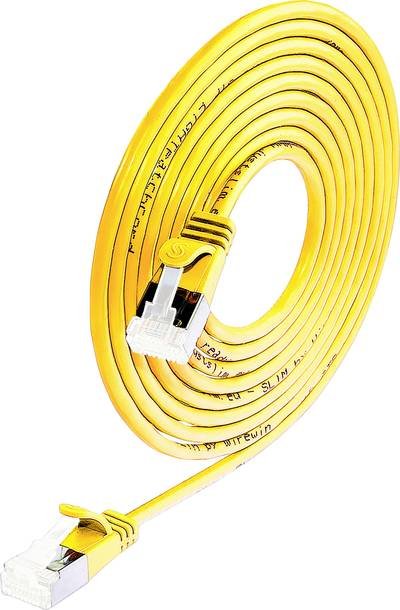 Wirewin 9120042366931 RJ45 Netzwerkkabel, Patchkabel CAT 6a S/STP 1.00 m Gelb 1 St.