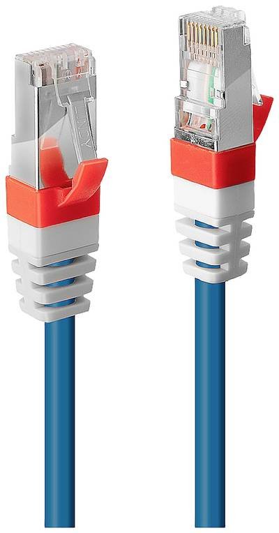 LINDY 45382 RJ45 Netzwerkkabel, Patchkabel CAT 6 S/STP 30.00 m Blau 1 St.