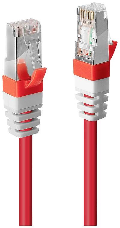 LINDY 45393 RJ45 Netzwerkkabel, Patchkabel CAT 6a S/FTP 30.00 m Rot 1 St.