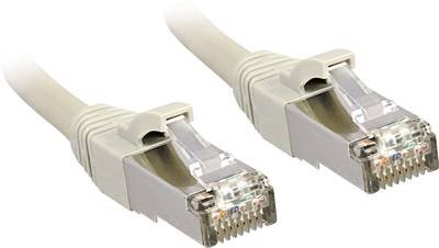 LINDY 45581 RJ45 Netzwerkkabel, Patchkabel CAT 6 S/FTP 0.50 m Grau mit Rastnasenschutz 1 St.