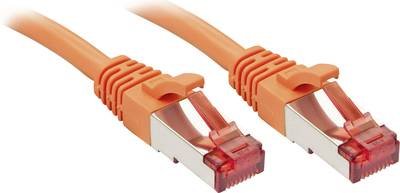 LINDY 47807 RJ45 Netzwerkkabel, Patchkabel CAT 6 S/FTP 1.00 m Orange mit Rastnasenschutz 1 St.
