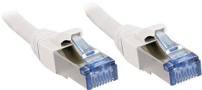 LINDY 47193 RJ45 Netzwerkkabel, Patchkabel CAT 6a S/FTP 1.50 m Weiß mit Rastnasenschutz 1 St.