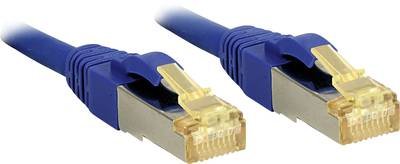 LINDY 47280 RJ45 Netzwerkkabel, Patchkabel CAT 6a (Rohkabel CAT 7) S/FTP 3.00 m Blau mit Rastnasenschutz 1 St.