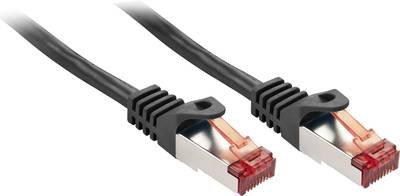 LINDY 47370 RJ45 Netzwerkkabel, Patchkabel CAT 6 S/FTP 0.30 m Schwarz 1 St.