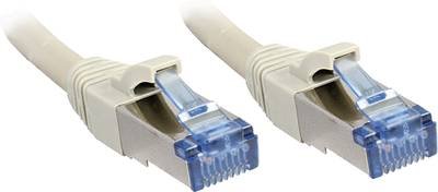 LINDY 47131 RJ45 Netzwerkkabel, Patchkabel CAT 6a S/FTP 0.50 m Grau mit Rastnasenschutz 1 St.