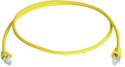 Telegärtner 100009130 RJ45 Netzwerkkabel, Patchkabel CAT 6a S/FTP 15.00 m Gelb Flammwidrig, mit Rastnasenschutz, Paarsch