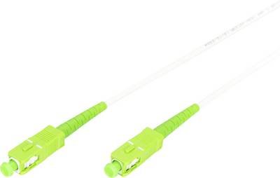 Digitus DK-2922A-10-SCA-SX Glasfaser LWL, Glasfaser Anschlusskabel 10000 cm Weiß, Grün, Limettengrün, lime green [1x SC