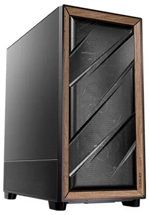 Antec FLUX SE Midi-Tower PC-Gehäuse Schwarz, Holz