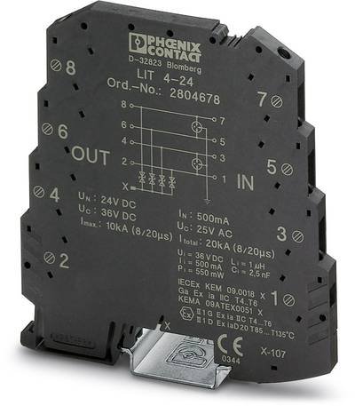 Phoenix Contact 2804678 LIT 4-24 Überspannungsschutz-Ableiter 10er Set Überspannungsschutz für: Verteilerschrank 0.25 kA
