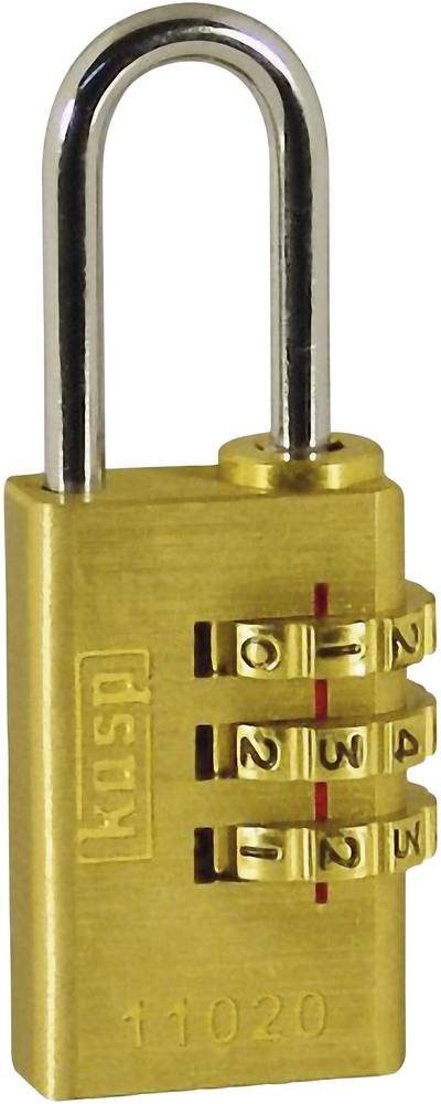 Kasp K11020D Vorhängeschloss Goldgelb Zahlenschloss