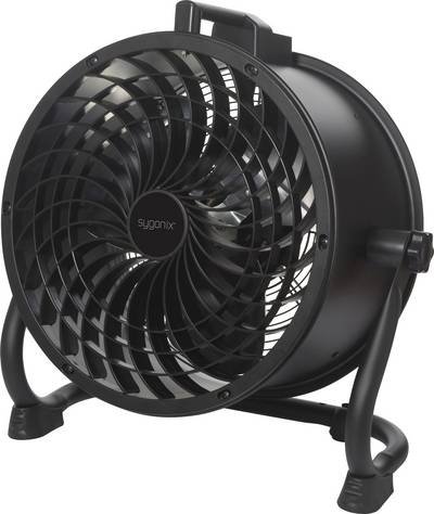 Sygonix Bodenventilator 120 W (Ø x H) 520 mm x 530 mm Schwarz Schwenkbar