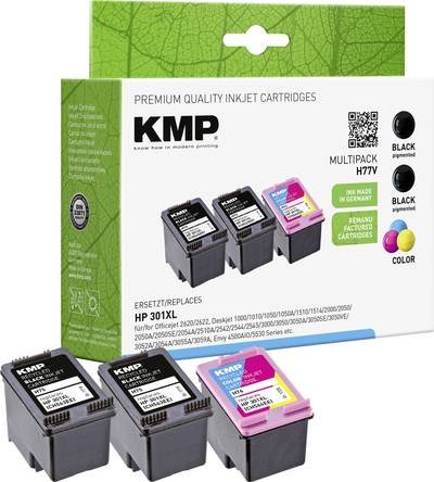 KMP Druckerpatrone ersetzt HP 301XL, CH563EE, CH564EE Kompatibel Kombi-Pack Schwarz, Color H77V 1719,4055