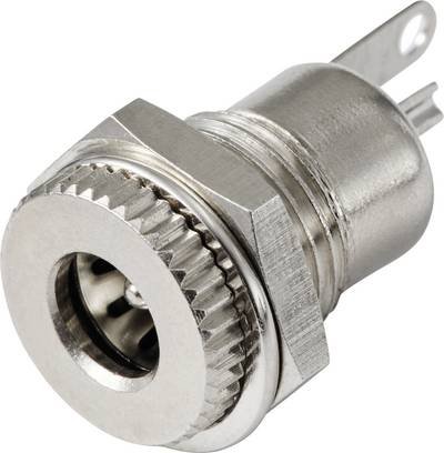 TRU COMPONENTS Niedervolt-Steckverbinder Buchse, Einbau vertikal 5.9 mm 2.1 mm 1 St.